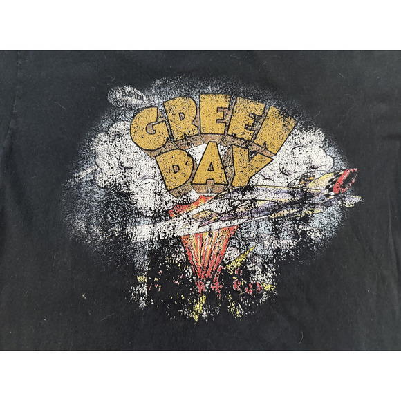 Vintage Green Day Shirt Mens Medium Black Band Rock Concert Graphic Tour 90s - Picture 2 of 6